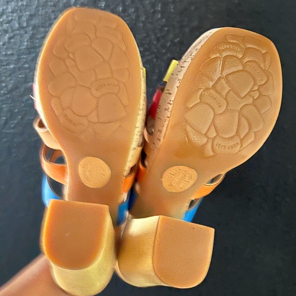 ๐ Kork-Ease EMMA Platform Caged Sandal size 7 7.5 Rainbow Colors -EXCELLENT UC - Picture 6 of 14